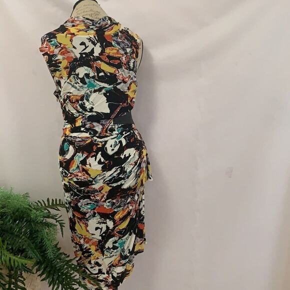 ANDREW MARC PRINT SURPLICE SHEATH DRESS SIZE‎ 10 - Picture 3 of 7